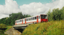 Pociąg osobowy nr 2238 relacji Kościerzyna - Chojnice prowadzony autobusem...